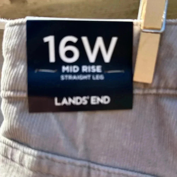 Lands' End Gray Straight Leg Corduroy Pants NWT - Picture 5 of 5